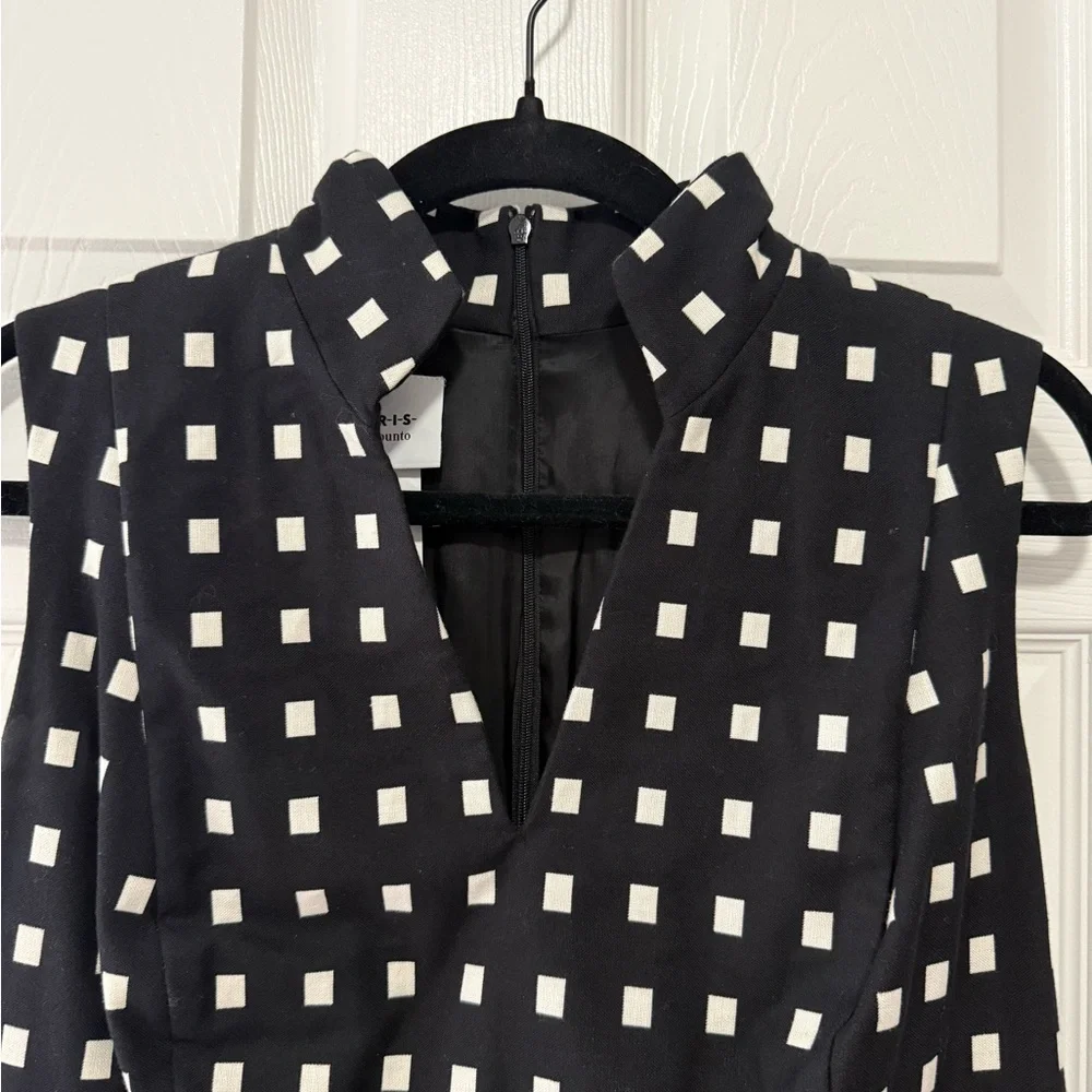 AKRIS PUNTO BLACK AND WHITE COCKTAIL DRESS EUC SIZE 12 - Picture 2 of 3